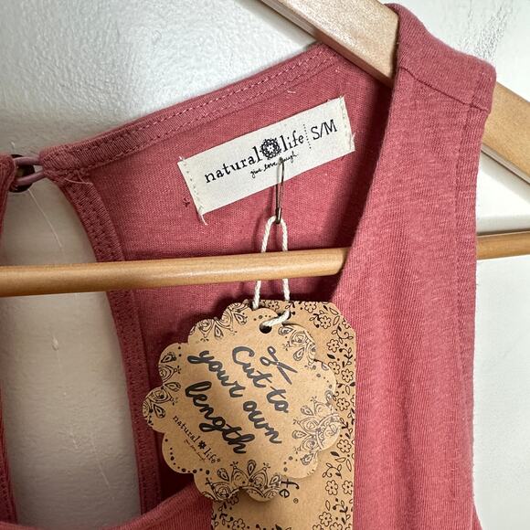 NATURAL LIFE Katie Wide Leg Linen Blend Jumpsuit Pink Sz S/M NWT {3W50} - Picture 4 of 5